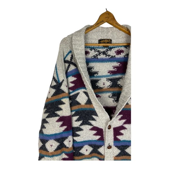 Eddie Bauer Multicolor Patterned Cardigan Sweater - Picture 5 of 7